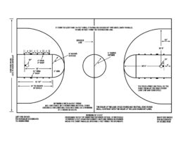 basketball court diagram labeled