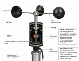 anemometer labelled diagram