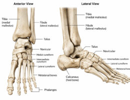 ankle bones labelled diagram