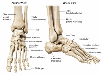 ankle bones labelled diagram
