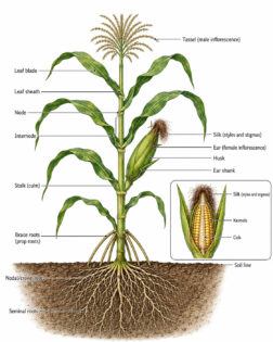 maize labelled diagram