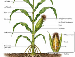 maize labelled diagram