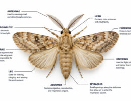 moth labeled diagram