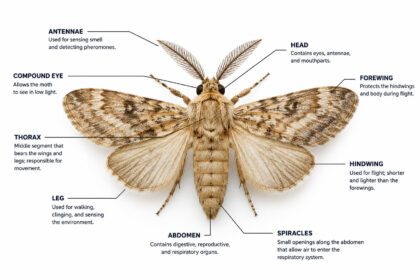 moth labeled diagram