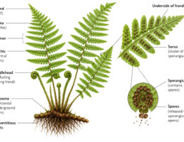 Fern Plant labeled diagram