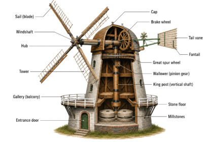 Windmill labeled diagram