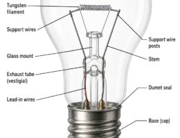 Light Bulb Parts labeled diagram